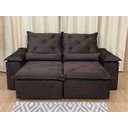 Ver imagem 7 de Sofá Retrátil Reclinável 1,80 M Marrom 200 Athenas