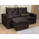 Ver imagem 2 de Sofá Retrátil Reclinável 1,80 M Marrom 200 Athenas