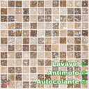Ver imagem 4 de Papel de Parede Pastilhas Cozinha Marrom Autocolante 3mx58cm