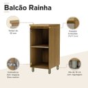 Ver imagem 3 de Balcão 1 Porta Nesher Rainha 40cm 100% MDF Nature-Verde