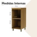 Ver imagem 5 de Balcão 1 Porta Nesher Rainha 40cm 100% MDF Nature-Verde