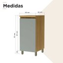 Ver imagem 2 de Balcão 1 Porta Nesher Rainha 40cm 100% MDF Nature-Verde