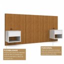 Ver imagem 7 de Cabeceira Casal Queen com 2 Mesas de Cabeceira LED 3500k e Tomadas 100% MDF Ayla