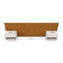 Ver imagem 4 de Cabeceira Casal Queen com 2 Mesas de Cabeceira LED 3500k e Tomadas 100% MDF Ayla