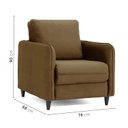 Ver imagem 3 de Poltrona em Veludo Orquídea CabeCasa MadeiraOriginals