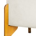 Ver imagem 2 de Puff Decorativa para Sala Thor Base Madeira Maciça Linho Divini Decor:bege