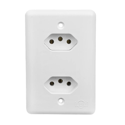 Kit com 3 Tomada Dupla Monobloco 2p+t 10a Il-201200 Cd.303 - 3