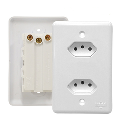 Kit com 3 Tomada Dupla Monobloco 2p+t 10a Il-201200 Cd.303 - 2