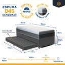 Ver imagem 3 de Cama Box Baú com Colchão de Espuma D45 Pillow Top Fort Comfort + Auxiliar Unique Solteiro 88cm