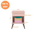 Ver imagem 3 de Mesa de Cabeceira Apoio Infantil Bebê Rêtro Melinda Rosê - Phoenix Baby