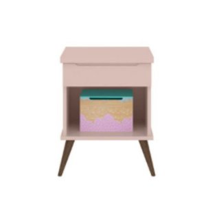 Mesa de Cabeceira Apoio Infantil Bebê Rêtro Melinda Rosê - Phoenix Baby
