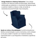 Ver imagem 4 de Poltrona Amamentação Cadeira Reforçada Balanço Lile Suede Azul Marinho