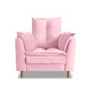 Ver imagem 4 de Poltrona Confortável para Amamentação com Puff Fibras Macias Rosa Bêbê