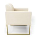 Ver imagem 5 de Poltrona Sala Decorativa Kit 2 Marisa Industrial Dourado Veludo D03 - D’Rossi
