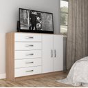 Ver imagem 2 de Cômoda 2 Portas 5 Gavetas