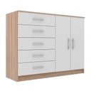 Ver imagem 3 de Cômoda 2 Portas 5 Gavetas Branco/Demolição