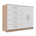 Ver imagem 3 de Cômoda 2 Portas 5 Gavetas