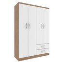 Ver imagem 6 de Guarda-Roupa Solteiro 4 Portas 2 Gavetas Atalaia Branco/Demolição