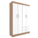 Ver imagem 4 de Guarda-Roupa Solteiro 4 Portas 2 Gavetas Atalaia Branco/Demolição