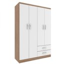 Ver imagem 6 de Guarda-Roupa Solteiro 4 Portas 2 Gavetas Atalaia Branco/Demolição