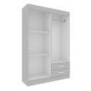 Ver imagem 3 de Guarda-Roupa Solteiro 4 Portas 2 Gavetas Atalaia Branco/Demolição