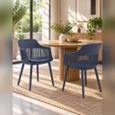 Ver imagem 6 de Kit 4 Cadeira Marcela com Braços para Sala de Jantar Cozinha Área Gourmet - Azul