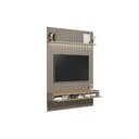 Ver imagem 2 de Home P/ Tv até 85 Pol Modular 2.2 Ripado C/ 2 Portas 1 Prat. 219x250cm Tauari/gris Fosco - Linea