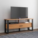 Ver imagem 1 de Rack para TV até 55 Polegadas 100% MDF 140cm 2 Gavetas Pradel Marrom