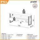 Ver imagem 3 de Rack para TV até 55 Polegadas 140cm 100% MDF  2 Gavetas Pradel