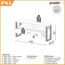 Ver imagem 3 de Rack para TV até 55 Polegadas 100% MDF 140cm 2 Gavetas Pradel Marrom