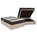 Ver imagem 1 de Cama Box Baú Casal: Colchão Ortopédico Ortobom Light + Base CRC Suede Clean(138x188)