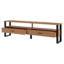 Ver imagem 2 de Rack para TV até 60 Polegadas 100% MDF 220cm Prateleiras e 2 Gavetas Marrom