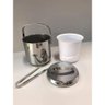Balde de Gelo Inox com Pegador Pinça 2,3 Litros Baldinho Container Interno Removível para Guardar - 8