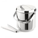 Ver imagem 1 de Balde de Gelo Inox com Pegador Pinça 2,3 Litros Baldinho Container Interno Removível para Guardar