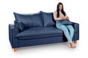 Ver imagem 6 de Sofa Living com Bau Multiuso 3 Lugares em Linho Pes em Madeira: Azul