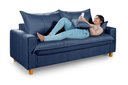 Ver imagem 4 de Sofa Living com Bau Multiuso 3 Lugares em Linho Pes em Madeira: Azul