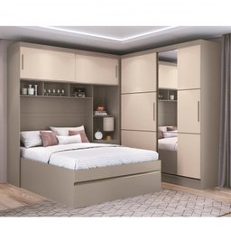 Quarto Casal Modulado com Espelho 3 Peças Color Flex Classic Soul  - 1