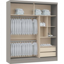 Quarto Casal Modulado com Espelho 3 Peças Color Flex Classic Soul  - 14