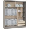 Quarto Casal Modulado com Espelho 3 Peças Color Flex Classic Soul  - 14