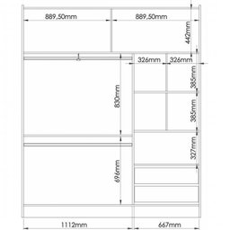 Quarto Casal Modulado com Espelho 3 Peças Color Flex Classic Soul  - 5