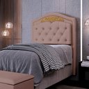 Ver imagem 2 de Cabeceira Cama Box Solteiro 90cm Imperial J02 Suede Rosê - Mpozenato