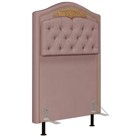 Cabeceira Cama Box Solteiro 90cm Imperial J02 Suede Rosê - Mpozenato