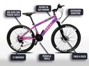 Ver imagem 5 de Bicicleta Colli Mônaco Aro 26 Disco 21 V Rapid Fire Cor Vermelho Tamanho do Quadro 13,5 Lilás