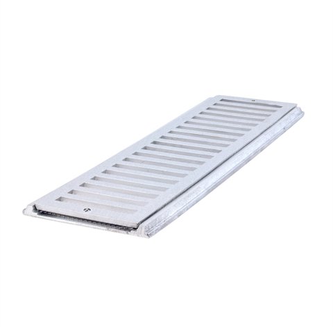 Conjunto De Grelha e Porta Grelha 15x50cm Com Tela Escovado Lgmais