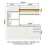 Armário de Cozinha Compacta 100% MDF 190 cm Frentes Branco Smart Madesa 01 - 4