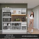 Ver imagem 7 de Armário de Cozinha Compacta 100% MDF 190 cm Frentes Branco Smart Madesa 01