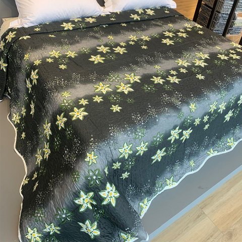 Colcha Queen Basic 100% Poliéster 210x230cm Cinza