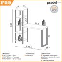 Ver imagem 3 de Escrivaninha Mesa Escritório 100% MDF 5 Prateleiras 122,5x44cm Industrial