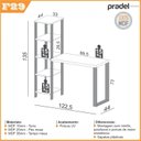 Ver imagem 3 de Escrivaninha Mesa Escritório 5 Prateleiras 100% MDF 122,5cm Industrial Freijó e Preto Marrom