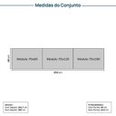 Ver imagem 4 de Estante Multiuso Livreiro 3 Módulos 10 Portas 2 Kit Prateleira Frame CabeCasa MadeiraOriginals